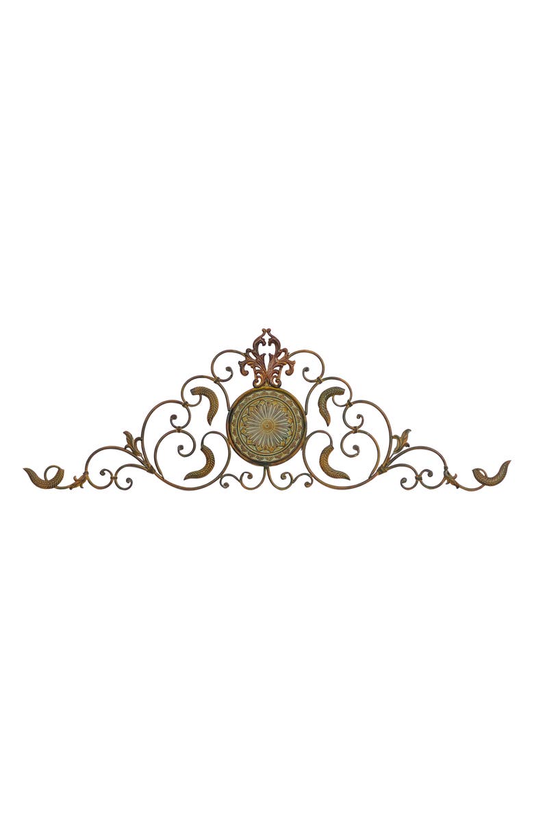 SONOMA SAGE HOME Goldtone Metal Scroll Wall Decor with Embossed Detail, Main, color,