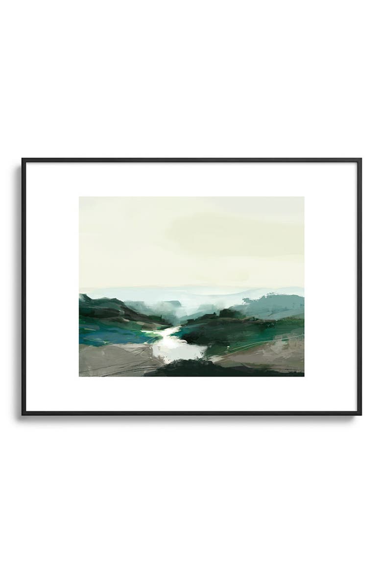 Highland View Framed Art Print, Main, color, BLACK TONES