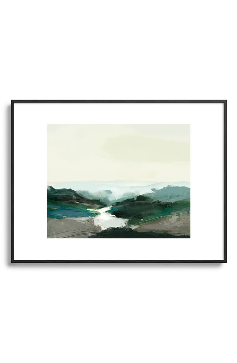 Deny Designs Highland View Framed Art Print, Main, color, Black Tones