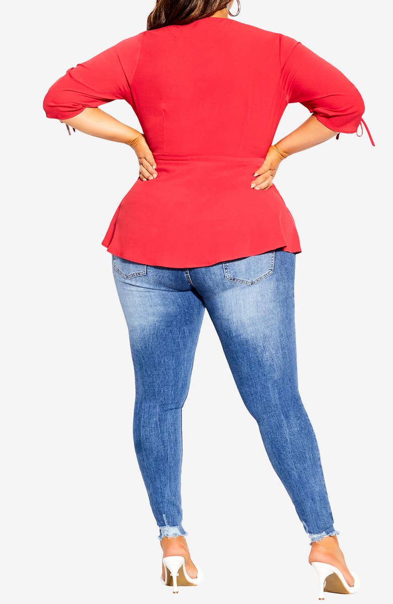 City Chic Wrap Lust Top, Alternate, color,