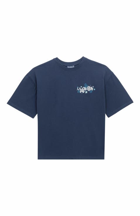 Kid's Textured Gummy Logo Cotton T-Shirt