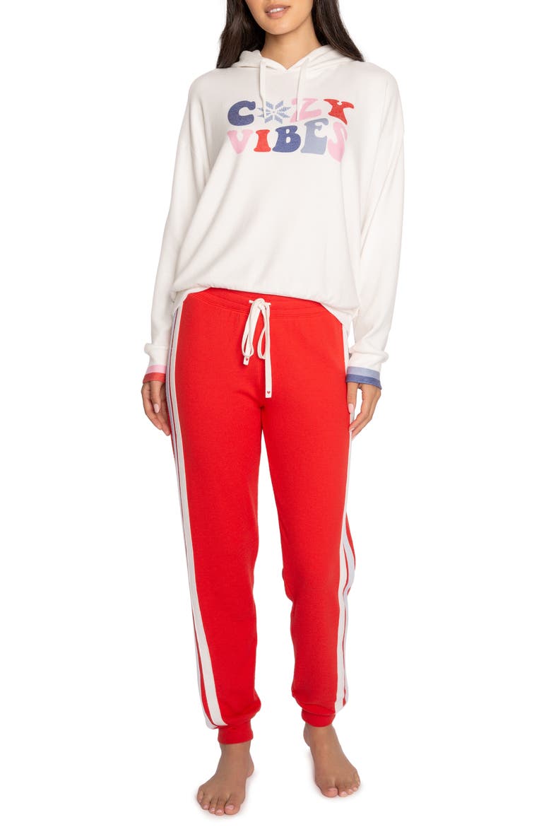 Cozy Vibe Peachy Pajamas, Main, color, BRIGHT WHITE