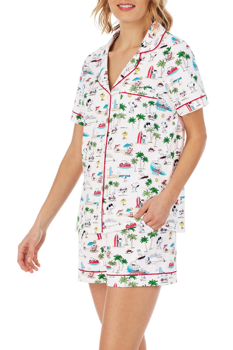 Peanuts® Short Pajamas, Alternate, color, SNOOPY VENICE BEACH