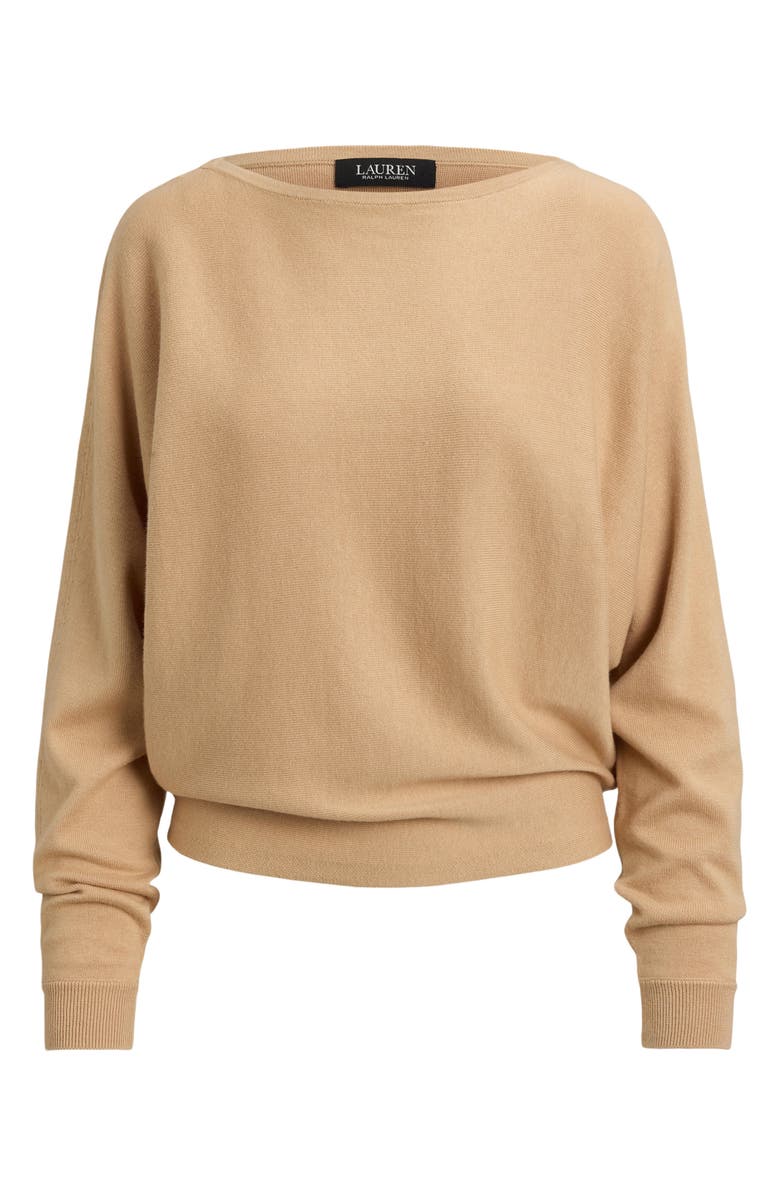 Lauren Ralph Lauren Boat Neck Cotton & Modal Sweater, Alternate, color, Brown
