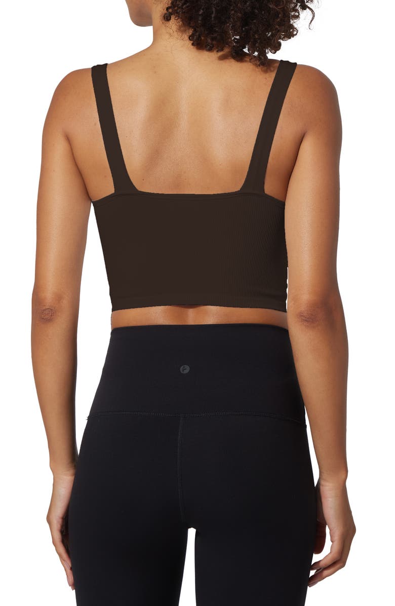 YOGALICIOUS Assorted 2-Pack Alamo Rib Seamless Sports Bras, Alternate, color, Heather Rose/ Chocolate