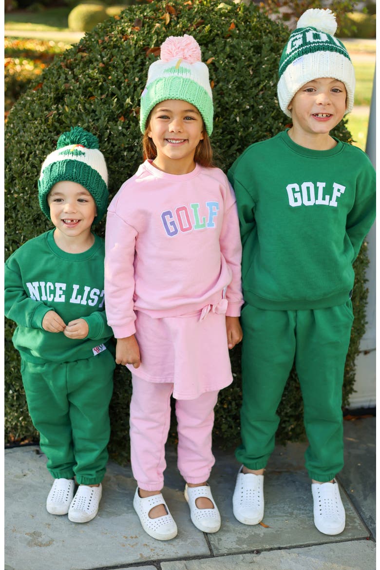 Golf Skirted Sweatsuit, Alternate, color, Pink