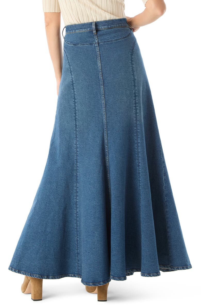 DO by Dee Ocleppo Luella Denim Maxi Skirt, Alternate, color, Pacific