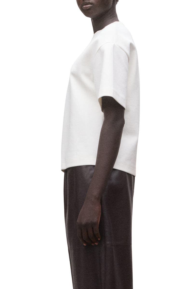 MANGO Cotton Blend T-Shirt, Alternate, color, Off White