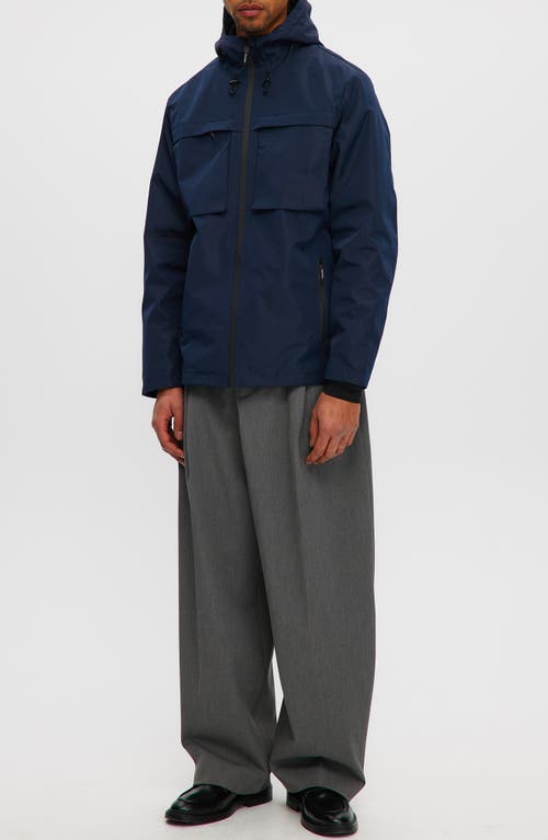 Noize Andreas Water Resistant Rain Coat In Blue