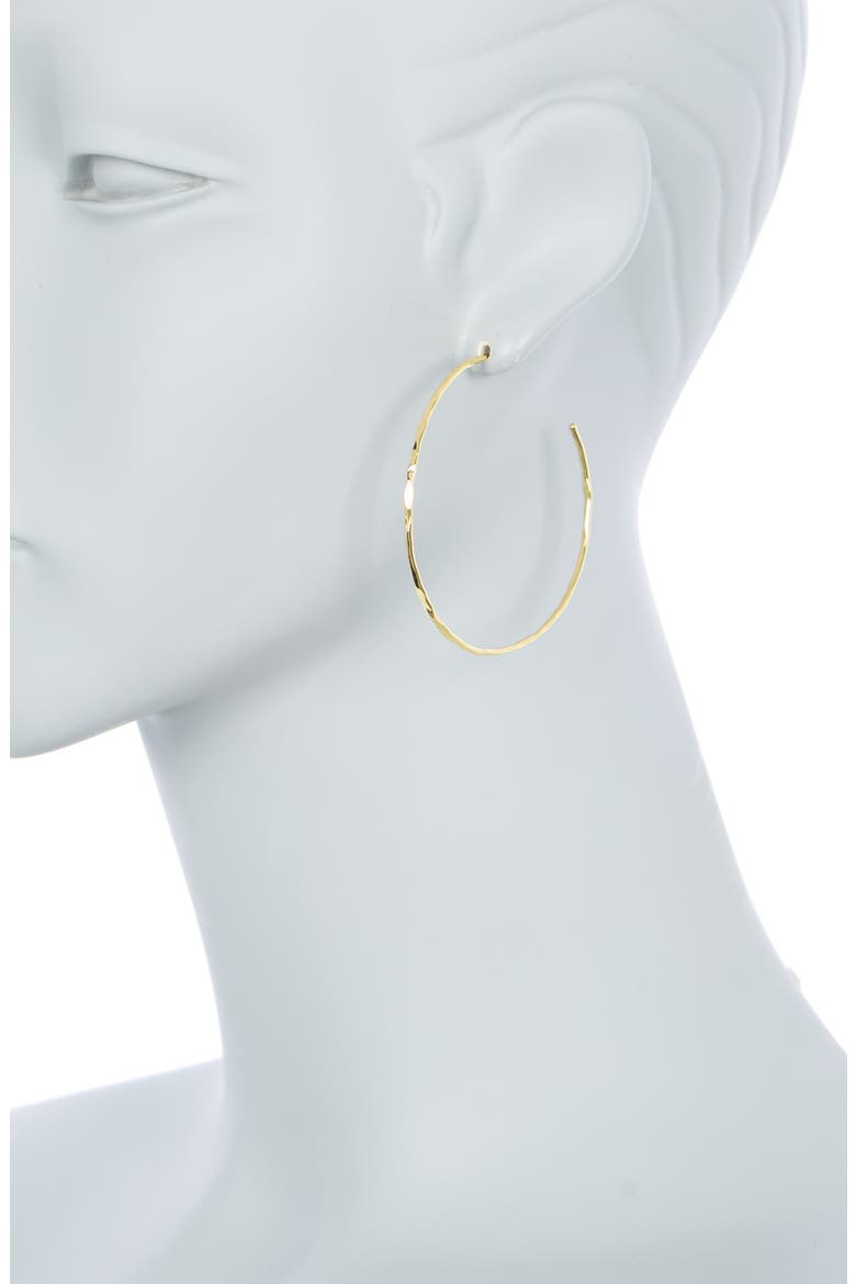 Demi Fine 54mm Hammered Hoop Earrings, Alternate, color, GOLD