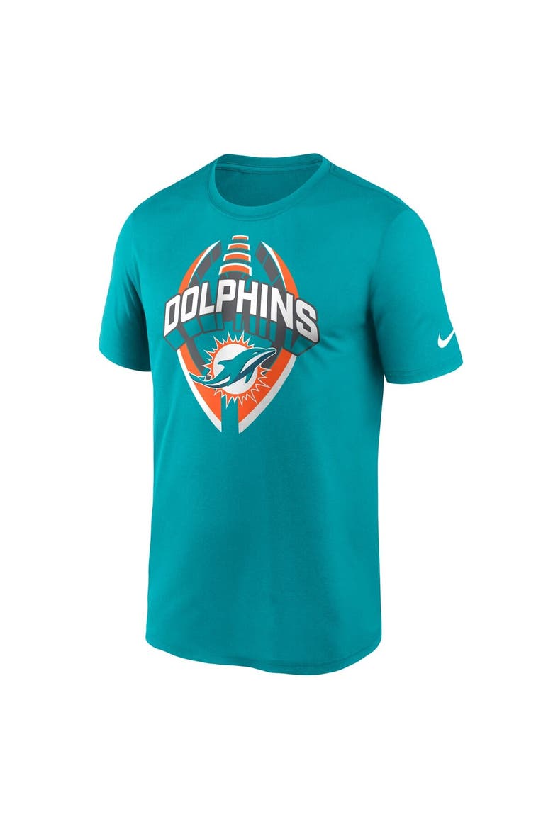 Men's Nike Aqua Miami Dolphins Legend Icon Performance T-Shirt, Alternate, color, Aqua
