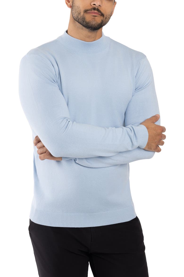 Core Mock Neck Knit Sweater, Alternate, color, POWDER BLUE