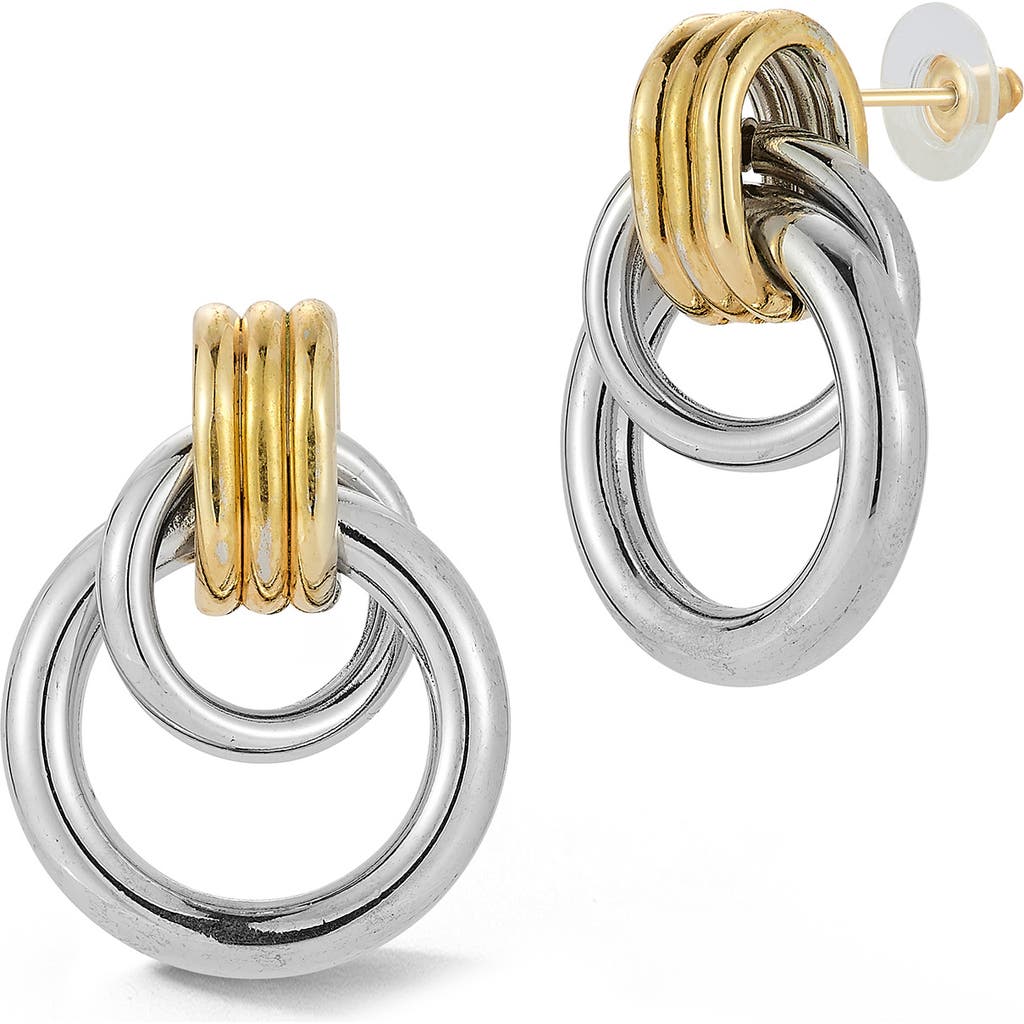 GLAZE JEWELRY Two-Tone Door Knocker Earrings in Two Tone at Nordstrom Rack