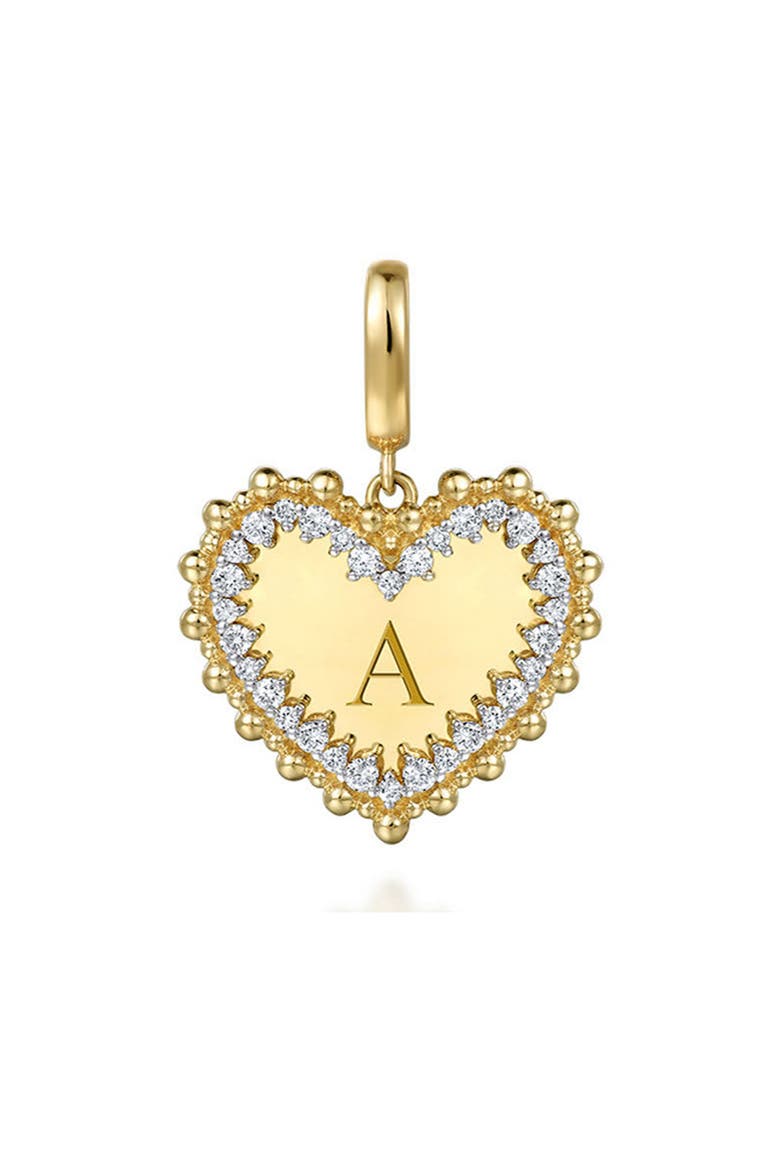 Bujukan Diamond Heart Pendant, Alternate, color, GOLD