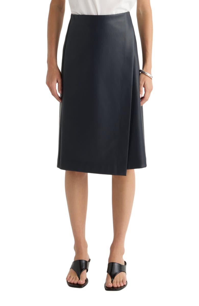 Modern Citizen Alba Asymmetric Vegan Leather Skirt, Alternate, color, 