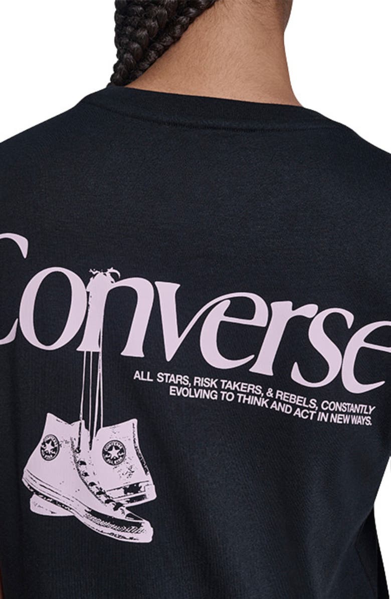 Converse Women's Hanging Shoes T-Shirt, Alternate, color, Converse Black
