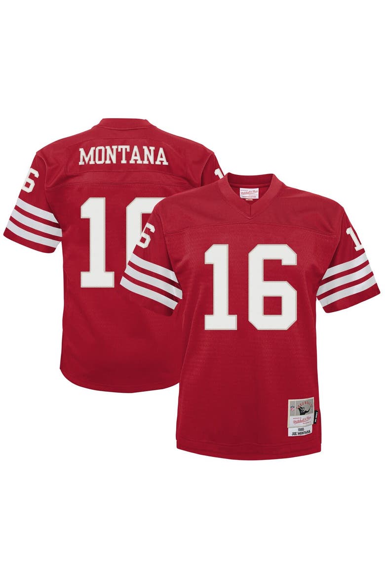 Infant Mitchell & Ness Joe Montana Scarlet San Francisco 49ers 1990 Retired Legacy Jersey, Main, color, Scarlet