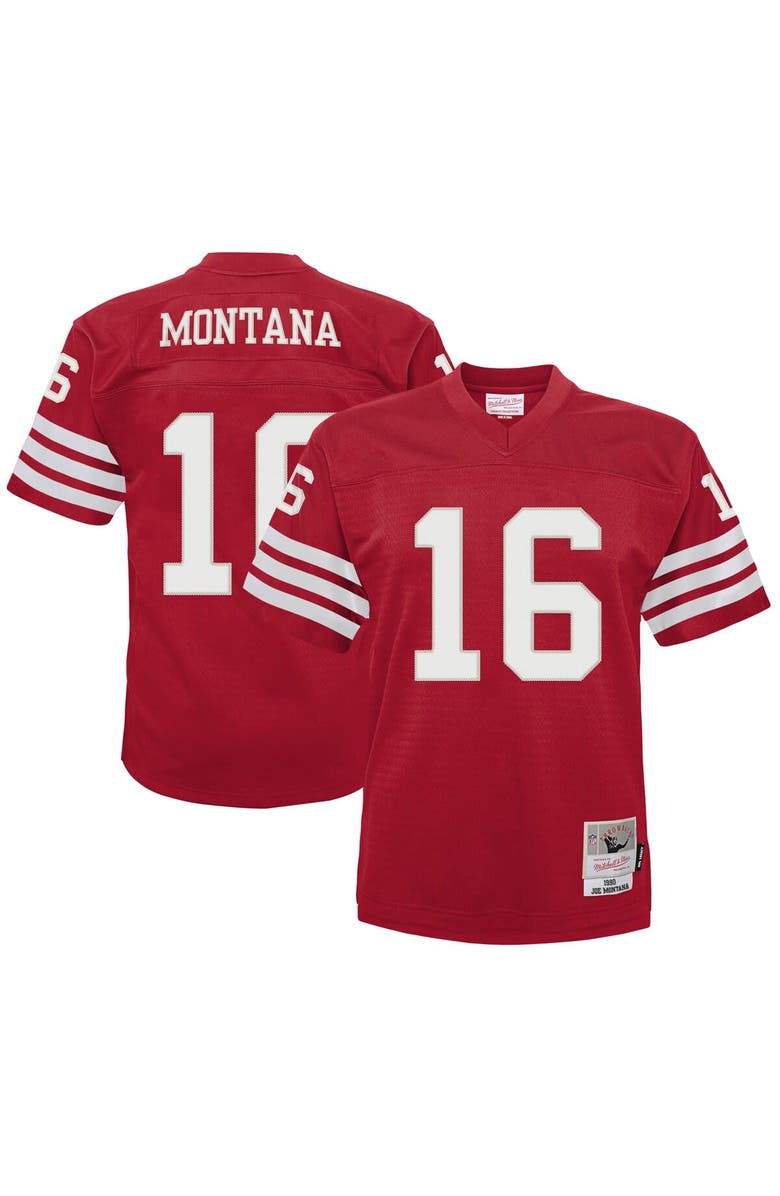 Mitchell & Ness Infant Mitchell & Ness Joe Montana Scarlet San Francisco 49ers 1990 Retired Legacy Jersey, Main, color, Scarlet