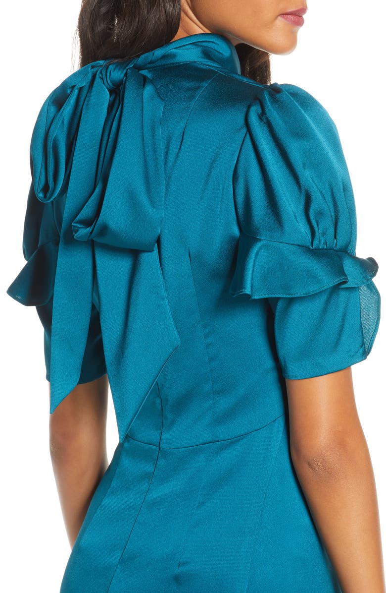 Eliza J Ruffle Puff Sleeve Dress, Alternate, color,