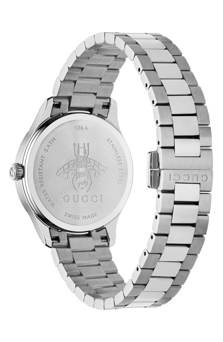 Gucci G-Timeless Bee Bracelet Watch, 32mm, Alternate, color, Two Tone