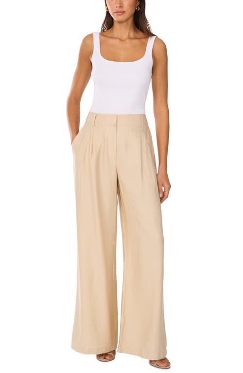 Shop Vince Camuto Wide Leg Pants In Natural Sand
