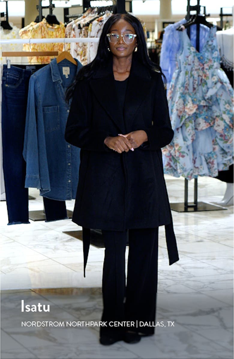 Belted Wool Blend Coat, sales video thumbnail