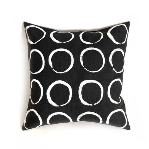 Mbare Sadza Circles Pillow Cover In Black