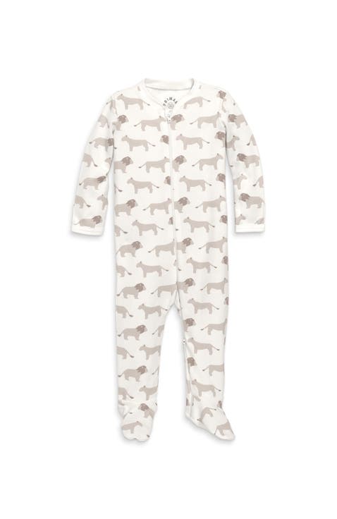 Baby Organic Animal Friends Zip Footie