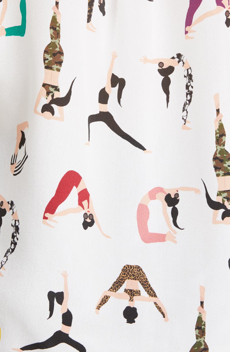 Alice + Olivia Jeannie Bow Collar Silk Top, Alternate, color,