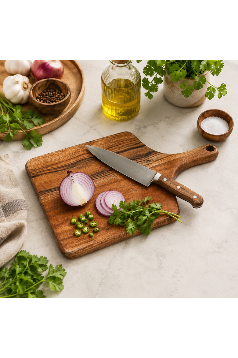 Acacia Wood Chopping Board with Handle Cutting Board, Alternate, color, Natural Wood