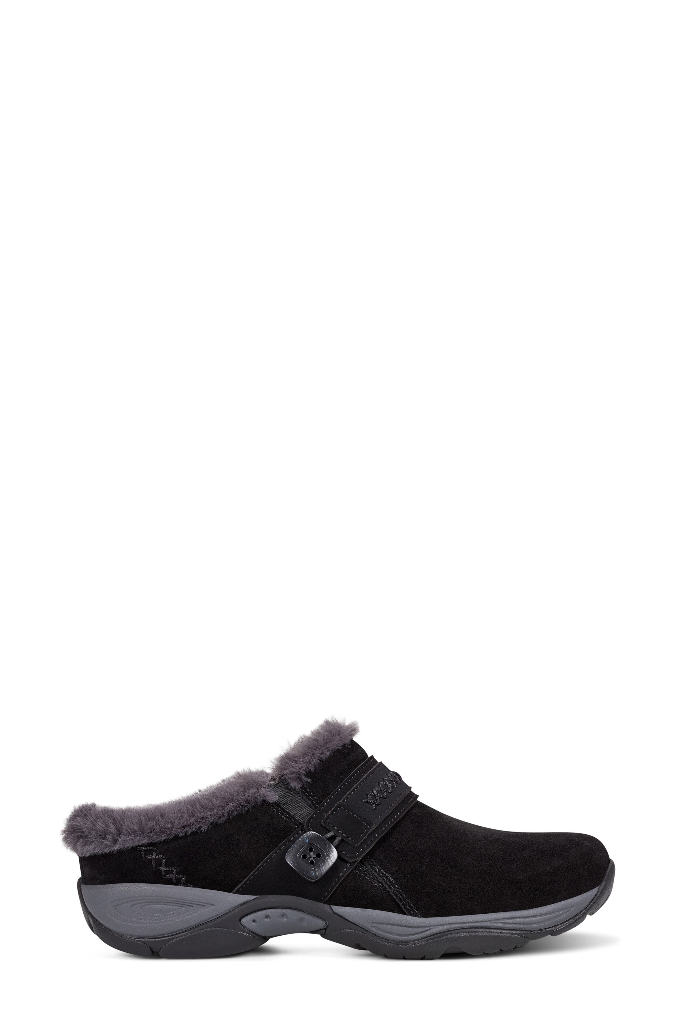 Easy Spirit Elinn Faux Shearling Mule, Alternate, color, Black