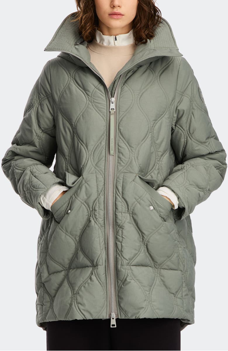 Canada Goose Alessia Quilted Hooded Jacket, Main, color, Sagebrush