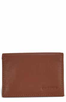 CHAMPS Onyx Leather RFID Vertical Slim Wallet