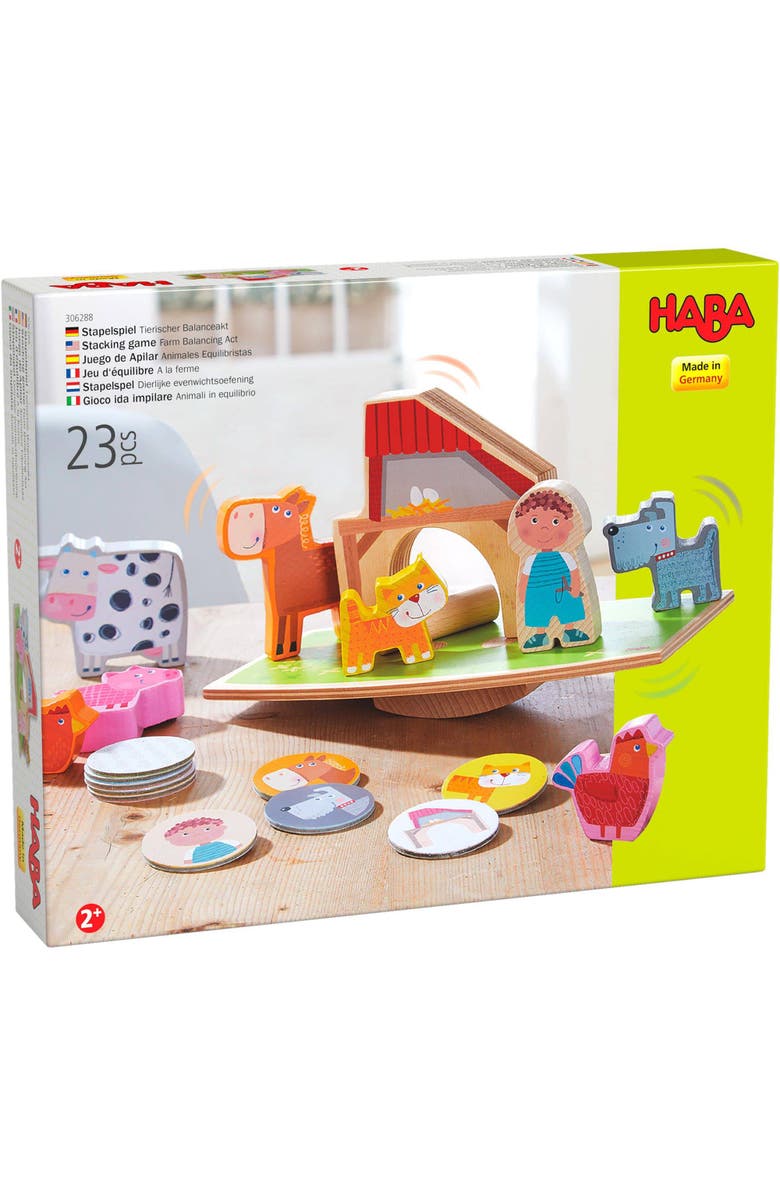 HABA Animal Balancing Act Wobbly Stacking Dexterity Game for Ages 2+, Alternate, color, Multi