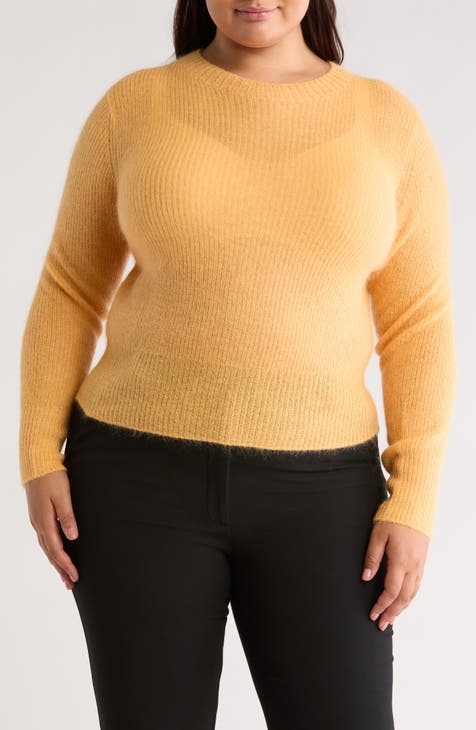 Featherweight Rib Crewneck Sweater (Plus)