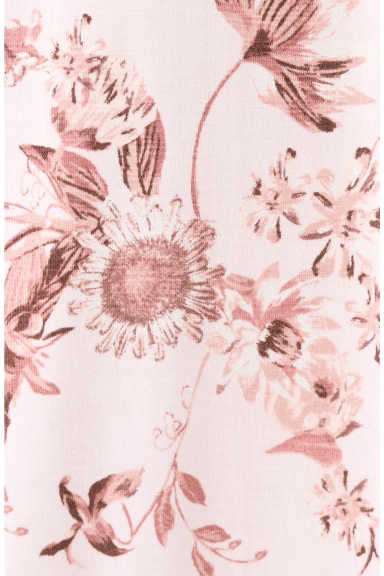 Moonlight Eco Crop Pajamas, Alternate, color, PINK- BROWN BOTANIST FLORAL