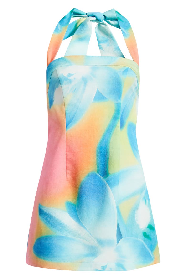 Strapless Floral Minidress, Alternate, color, AFTERGLOW