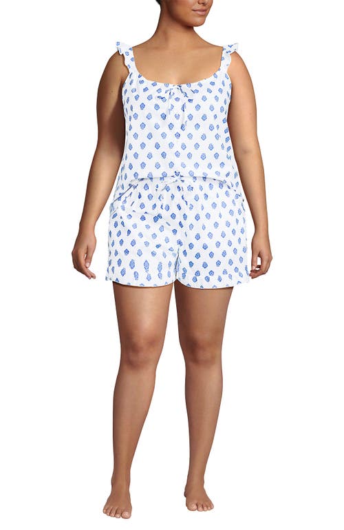 Lands' End Poplin 2 Piece Pajama Set In Multi