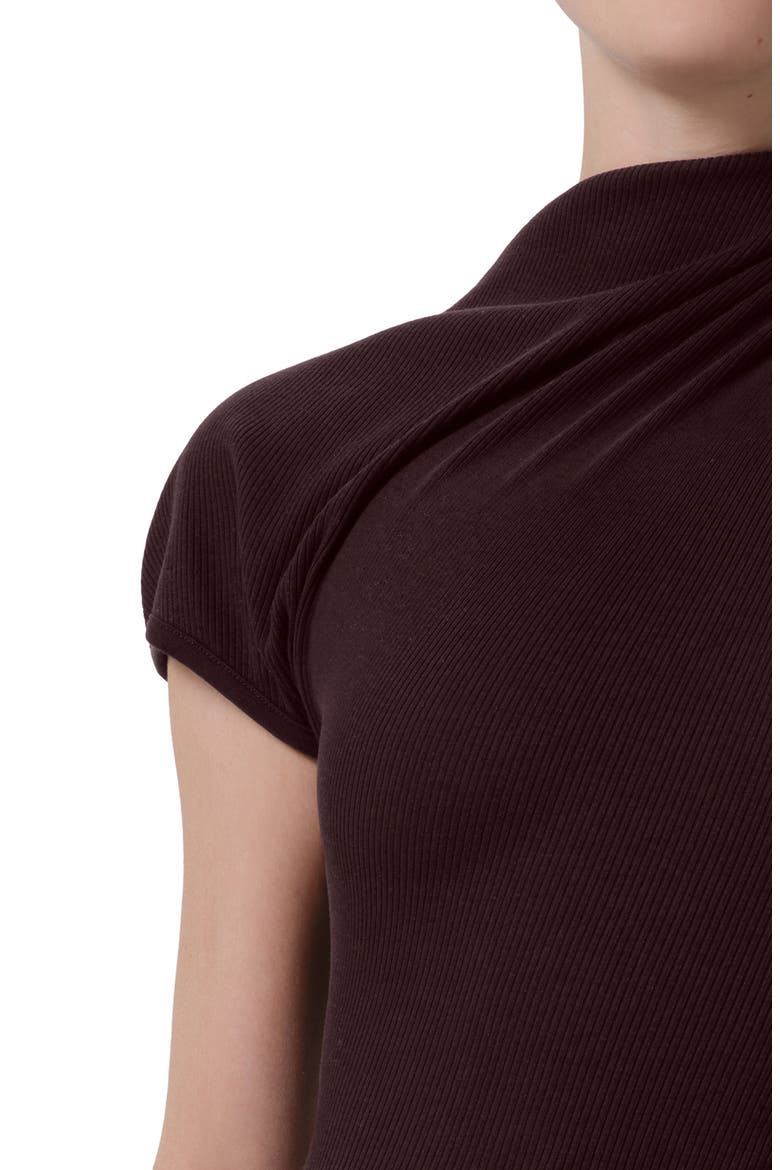 Kira Sculptural Dress, Alternate, color, CHOCOLATE MD/ DK BROWN