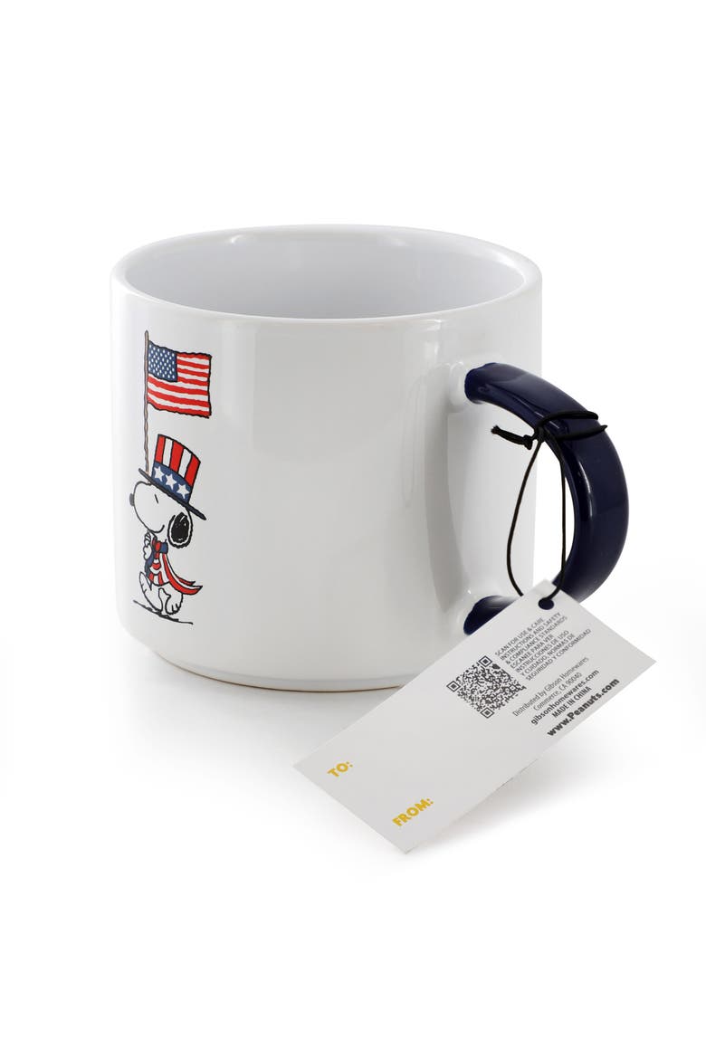 4 Piece 15 Ounce Stoneware Mug Set, Alternate, color, White