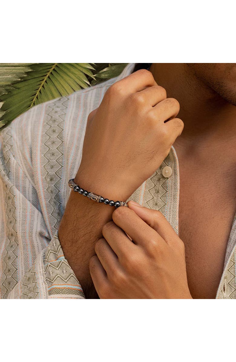 Karma and Luck Grounding Force - Hematite Macrame Bracelet, Alternate, color, Grey