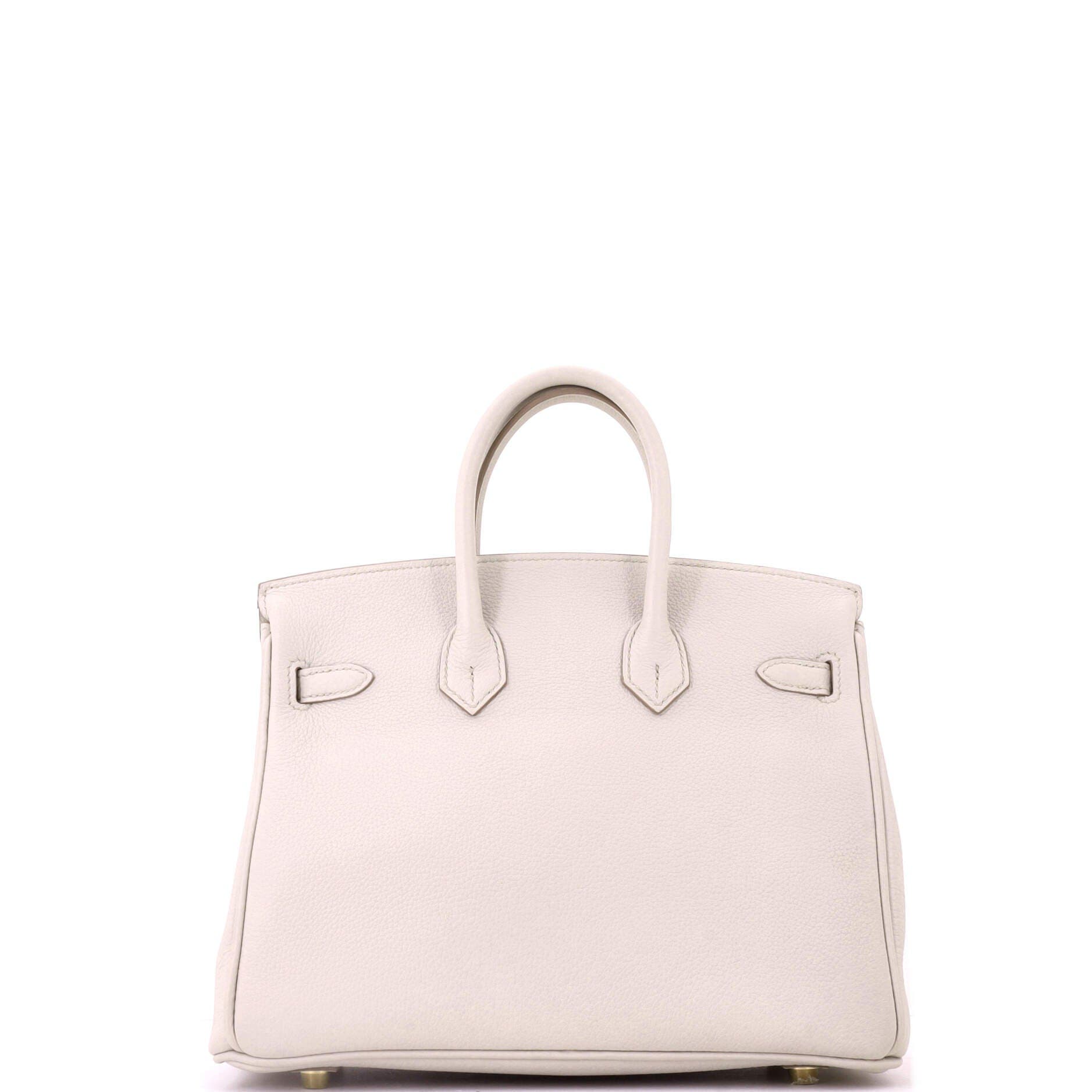 Birkin Handbag Light Togo with Gold Hardware 25, Alternate, color, White