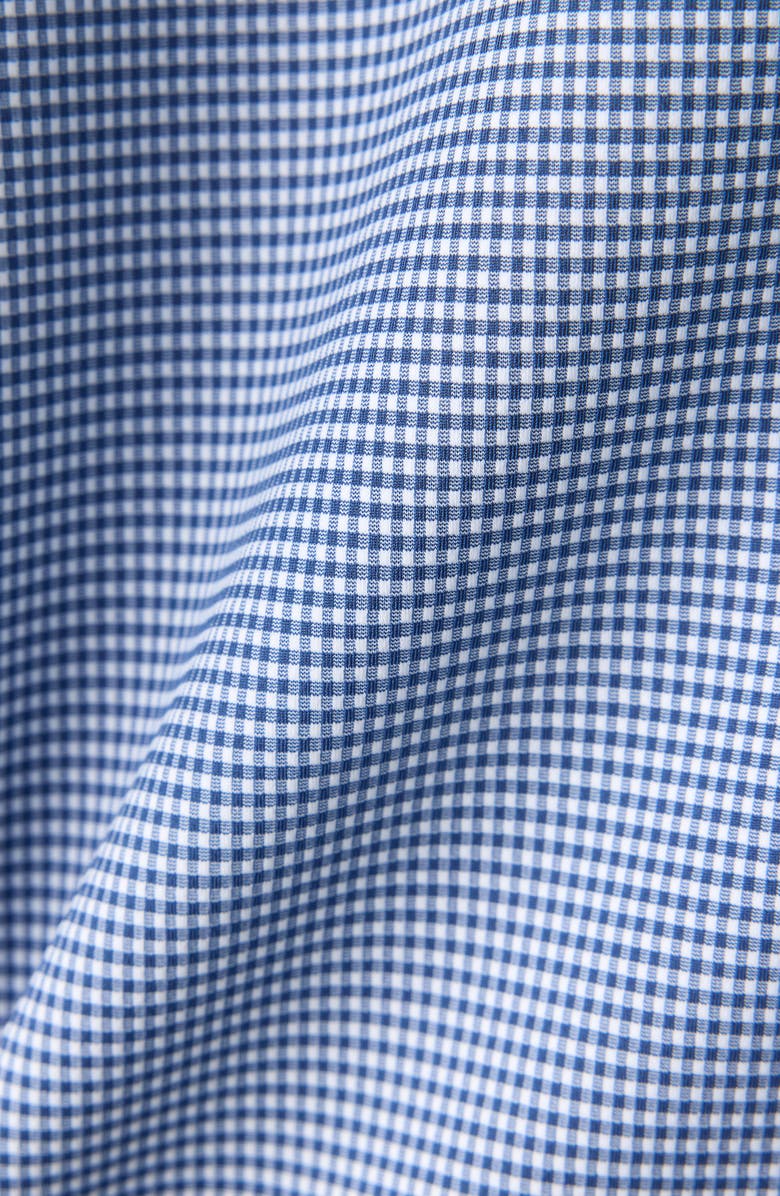 Rhone Commuter Micro Check Button-Up Shirt, Alternate, color, Indigo Blue Micro Gingham
