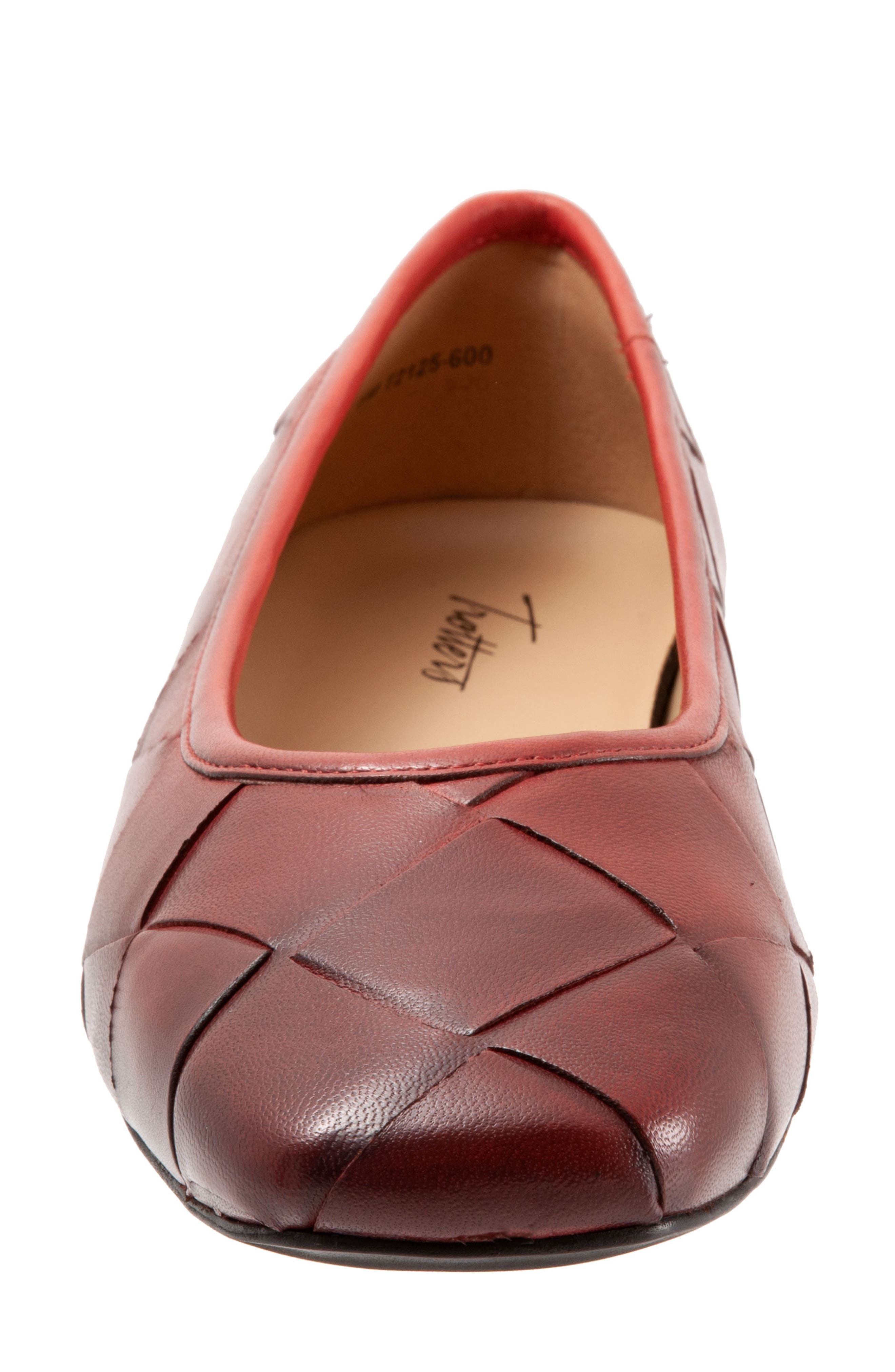 Trotters Hanny Flat, Alternate, color, Red Leather