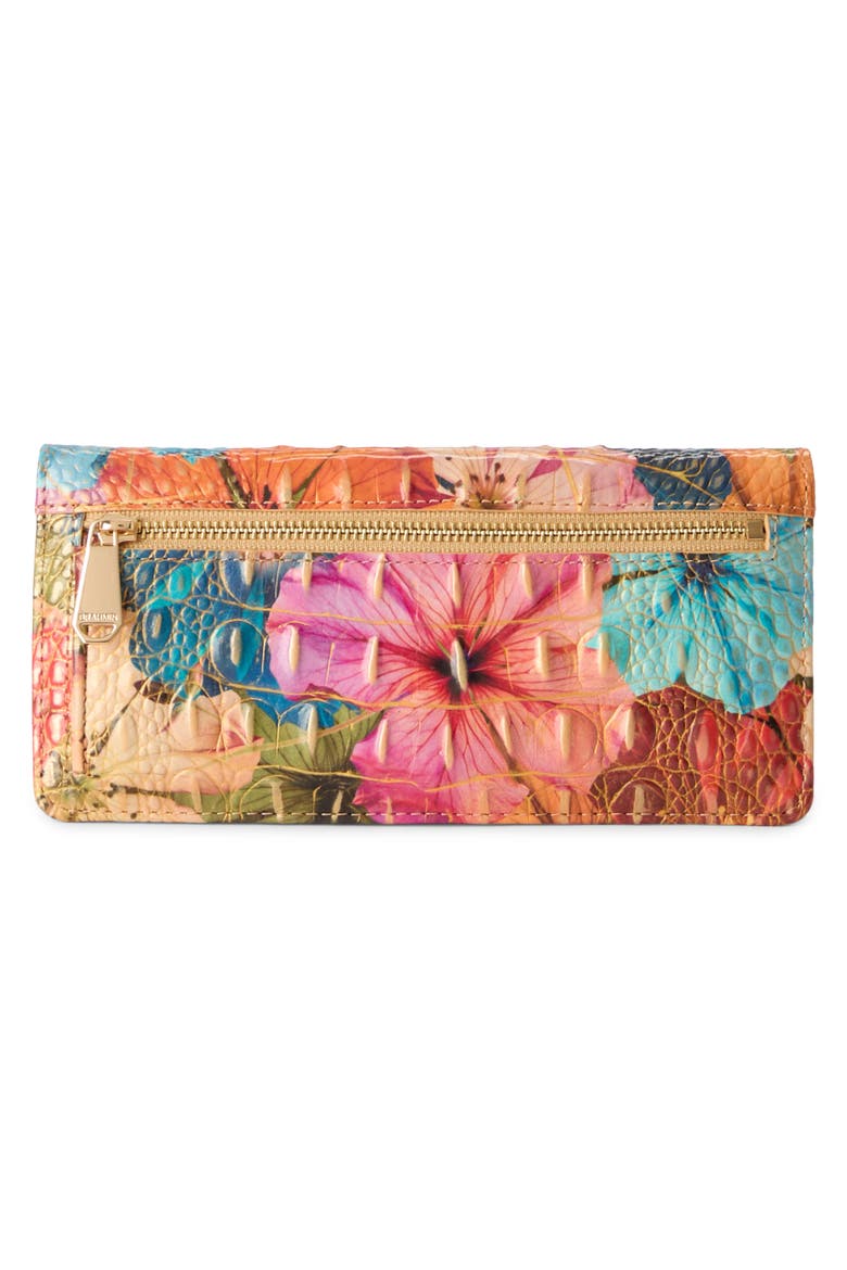 Ady Croc Embossed Leather Wallet, Alternate, color, FLORITA