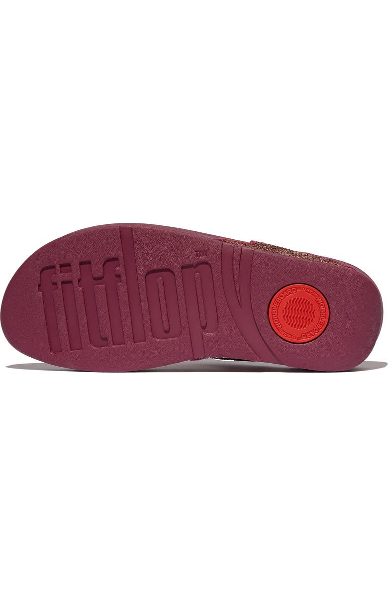 FitFlop Lulu Multi Tonal Glitter Toe Post Sandals, Alternate, color, Ruby Mix