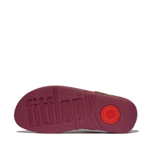 Fitflop Lulu Multi Tonal Glitter Toe Post Sandals In Burgundy