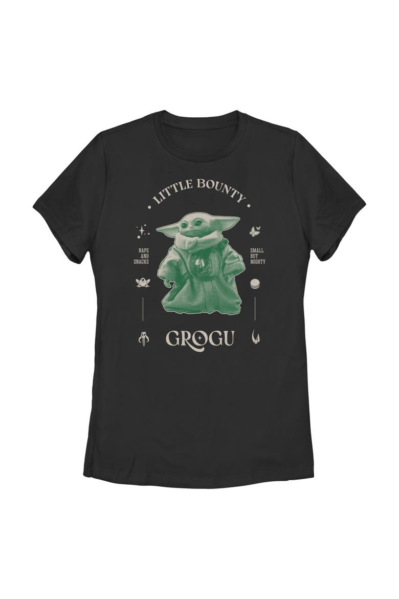 Women's Star Wars The Mandalorian and Grogu Little Bounty Small But Mighty  Graphic T-Shirt, Main, color, Black