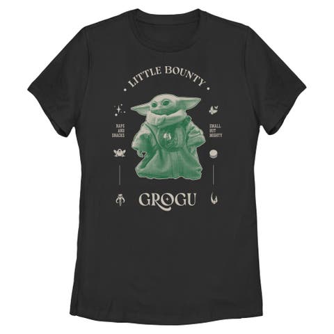 Women's Star Wars The Mandalorian and Grogu Little Bounty Small But Mighty  Graphic T-Shirt