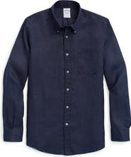 Brooks Brothers Regular Fit Linen Button-Down Shirt